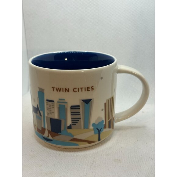 Starbucks Twin Cities Mug 2016 You Are Here Collection 14oz Graphic Design Ceram - Picture 1 of 7